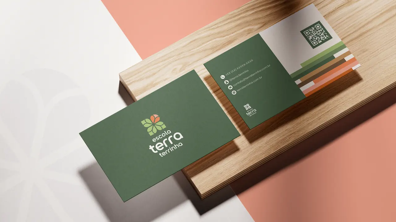 Case Escola Terra — cartões de visita